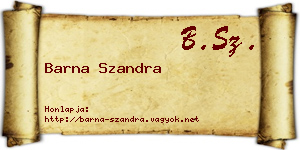 Barna Szandra névjegykártya